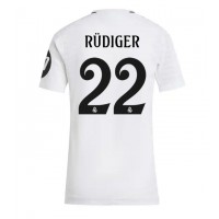 Camiseta Real Madrid Antonio Rudiger #22 Primera Equipación Replica 2024-25 para mujer mangas cortas